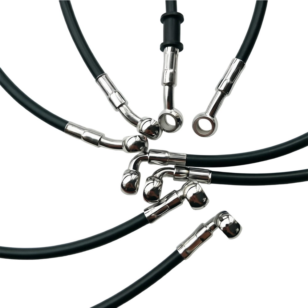 Black 28°-90° Degree Hydraulic - огляд і ціна Brake Line Motorcycle