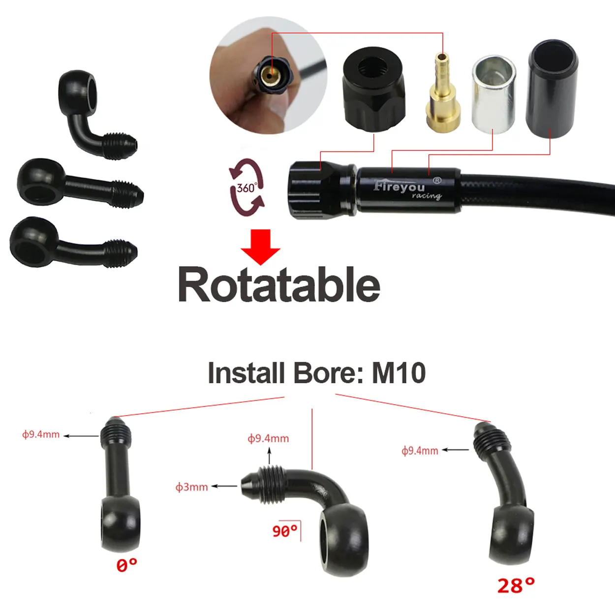 AN3 Braided Brake Hose Motorcy - огляд і ціна Brake Line Motorcycle
