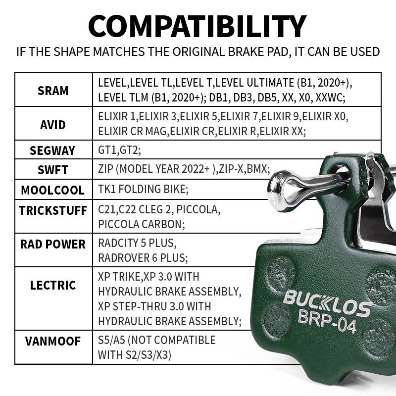 BUCKLOS Ceramic Hydarulic Disc - огляд і ціна Brake Pads Bike