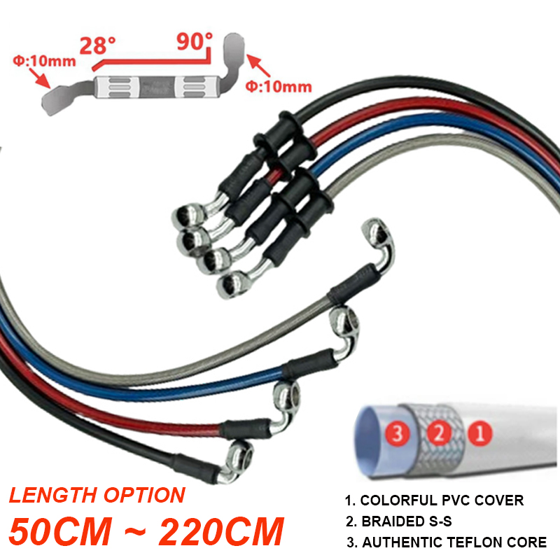 Silver 30cm To 220cm 28°-90° 1 - огляд і ціна Motorcycle Brake Cable